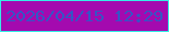 文字の大きさ：2、枠の色：35eee7、背景の色：a40aaf、文字の色：3555c5 無料ブログパーツのブログ時計