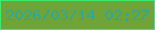 文字の大きさ：4、枠の色：35ef70、背景の色：71a437、文字の色：2ba899 無料ブログパーツのブログ時計