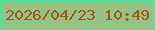 文字の大きさ：1、枠の色：35efa4、背景の色：96c283、文字の色：a45519 無料ブログパーツのブログ時計