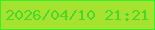 文字の大きさ：5、枠の色：35f025、背景の色：a5e330、文字の色：4ad726 無料ブログパーツのブログ時計