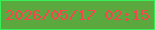文字の大きさ：3、枠の色：35f057、背景の色：5ba83e、文字の色：f8444f 無料ブログパーツのブログ時計