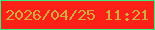 文字の大きさ：3、枠の色：35f185、背景の色：fd2117、文字の色：d4a940 無料ブログパーツのブログ時計