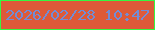 文字の大きさ：5、枠の色：35f741、背景の色：dd5a39、文字の色：718cd7 無料ブログパーツのブログ時計