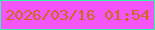 文字の大きさ：2、枠の色：35f7aa、背景の色：f355f8、文字の色：c76c1b 無料ブログパーツのブログ時計