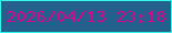 文字の大きさ：5、枠の色：35f9e6、背景の色：24608e、文字の色：d20a8f 無料ブログパーツのブログ時計