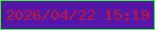 文字の大きさ：4、枠の色：35fa31、背景の色：5515a9、文字の色：bb1a38 無料ブログパーツのブログ時計