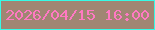 文字の大きさ：4、枠の色：35fbe7、背景の色：a08673、文字の色：ff79c3 無料ブログパーツのブログ時計