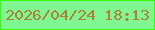 文字の大きさ：1、枠の色：35fc01、背景の色：80f693、文字の色：a98233 無料ブログパーツのブログ時計