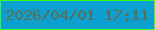 文字の大きさ：5、枠の色：35fe1f、背景の色：0ba0cf、文字の色：606d55 無料ブログパーツのブログ時計