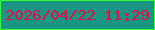 文字の大きさ：5、枠の色：35fe37、背景の色：189583、文字の色：f40548 無料ブログパーツのブログ時計