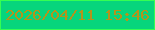 文字の大きさ：1、枠の色：35fe53、背景の色：07d57c、文字の色：b5931b 無料ブログパーツのブログ時計