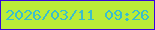文字の大きさ：3、枠の色：3606dc、背景の色：baec39、文字の色：3abecc 無料ブログパーツのブログ時計
