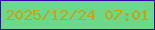 文字の大きさ：3、枠の色：3607a3、背景の色：6dd988、文字の色：c1a419 無料ブログパーツのブログ時計