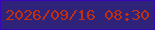 文字の大きさ：4、枠の色：3607b9、背景の色：2e2279、文字の色：be300f 無料ブログパーツのブログ時計