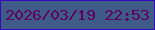 文字の大きさ：3、枠の色：3608bb、背景の色：3f5b87、文字の色：5e0163 無料ブログパーツのブログ時計