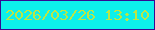 文字の大きさ：2、枠の色：360993、背景の色：0df0eb、文字の色：bbe645 無料ブログパーツのブログ時計