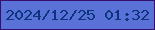 文字の大きさ：4、枠の色：360e6d、背景の色：5a71d8、文字の色：0b367e 無料ブログパーツのブログ時計