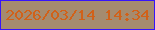 文字の大きさ：4、枠の色：3614fb、背景の色：a58b6f、文字の色：d16119 無料ブログパーツのブログ時計