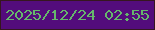 文字の大きさ：5、枠の色：361620、背景の色：530c7c、文字の色：66b76c 無料ブログパーツのブログ時計
