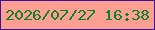文字の大きさ：1、枠の色：361696、背景の色：ff9f92、文字の色：088327 無料ブログパーツのブログ時計