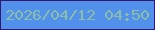 文字の大きさ：2、枠の色：361771、背景の色：5190eb、文字の色：8abeab 無料ブログパーツのブログ時計