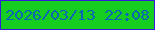 文字の大きさ：1、枠の色：361bdb、背景の色：16ce1f、文字の色：0b65b7 無料ブログパーツのブログ時計