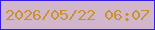 文字の大きさ：2、枠の色：361be6、背景の色：d2b6cb、文字の色：c8932f 無料ブログパーツのブログ時計