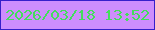 文字の大きさ：2、枠の色：361fcb、背景の色：cd8dfd、文字の色：43de5d 無料ブログパーツのブログ時計