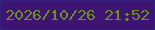 文字の大きさ：4、枠の色：362080、背景の色：3d1472、文字の色：6f8c27 無料ブログパーツのブログ時計