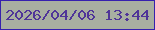 文字の大きさ：1、枠の色：3621ae、背景の色：a8afa1、文字の色：4f3598 無料ブログパーツのブログ時計