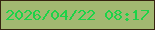 文字の大きさ：1、枠の色：362310、背景の色：a2b871、文字の色：1cd348 無料ブログパーツのブログ時計