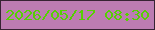文字の大きさ：3、枠の色：362333、背景の色：bc7cb2、文字の色：55d002 無料ブログパーツのブログ時計
