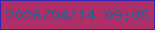 文字の大きさ：3、枠の色：3625af、背景の色：ae2f67、文字の色：2b5f8d 無料ブログパーツのブログ時計