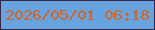 文字の大きさ：4、枠の色：362647、背景の色：67a3de、文字の色：d76320 無料ブログパーツのブログ時計