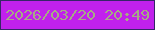 文字の大きさ：3、枠の色：362668、背景の色：c121ec、文字の色：a6ab84 無料ブログパーツのブログ時計