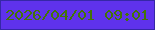 文字の大きさ：3、枠の色：3627a7、背景の色：5f32ec、文字の色：437307 無料ブログパーツのブログ時計