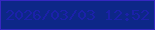 文字の大きさ：4、枠の色：3627c1、背景の色：0d2788、文字の色：1b21aa 無料ブログパーツのブログ時計