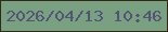 文字の大きさ：1、枠の色：362819、背景の色：79a081、文字の色：535373 無料ブログパーツのブログ時計