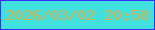 文字の大きさ：4、枠の色：362cff、背景の色：3fe0de、文字の色：d9b14b 無料ブログパーツのブログ時計