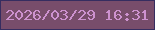 文字の大きさ：4、枠の色：362d60、背景の色：784d6b、文字の色：cd92cf 無料ブログパーツのブログ時計