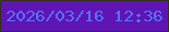 文字の大きさ：1、枠の色：362e1d、背景の色：5e15b3、文字の色：586ffe 無料ブログパーツのブログ時計
