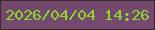 文字の大きさ：1、枠の色：362e2e、背景の色：75496d、文字の色：8ad829 無料ブログパーツのブログ時計