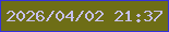 文字の大きさ：4、枠の色：3631dc、背景の色：6e6e16、文字の色：c7c1f0 無料ブログパーツのブログ時計