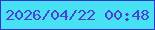 文字の大きさ：3、枠の色：3633c7、背景の色：47e1f4、文字の色：4e41cd 無料ブログパーツのブログ時計