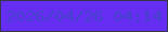 文字の大きさ：2、枠の色：363749、背景の色：662ef2、文字の色：4442ca 無料ブログパーツのブログ時計
