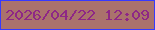 文字の大きさ：3、枠の色：3639fe、背景の色：aa726c、文字の色：8e2786 無料ブログパーツのブログ時計