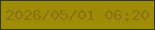 文字の大きさ：4、枠の色：363a04、背景の色：9f8c06、文字の色：8b7216 無料ブログパーツのブログ時計
