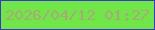 文字の大きさ：1、枠の色：363bc7、背景の色：70e648、文字の色：a6aa78 無料ブログパーツのブログ時計