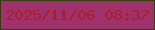 文字の大きさ：5、枠の色：363c10、背景の色：9e326b、文字の色：aa1c2e 無料ブログパーツのブログ時計