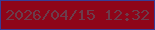 文字の大きさ：2、枠の色：363d96、背景の色：8e0519、文字の色：6c3c4b 無料ブログパーツのブログ時計